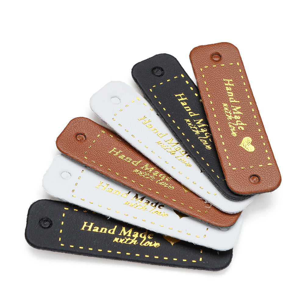 Gold Love Pattern Rectangular Labels