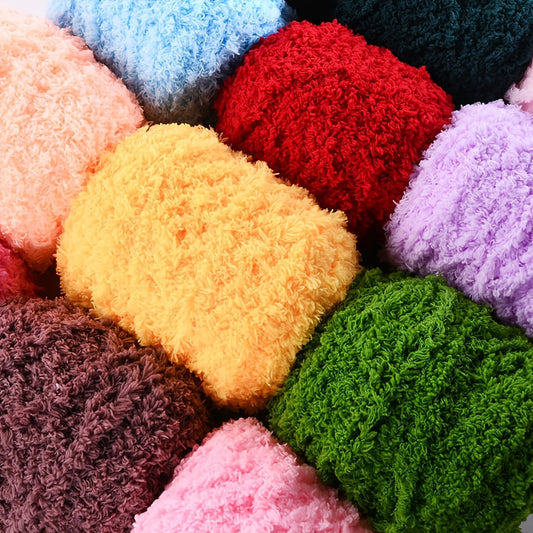 1 Roll 70m 6mm Super Soft Fluffy Plush Yarn