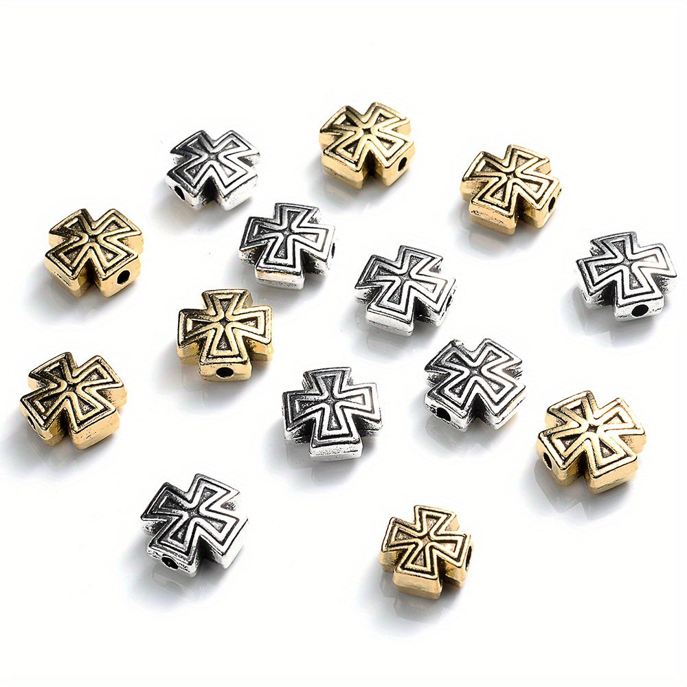 Vintage Cross Metal Spacer Beads