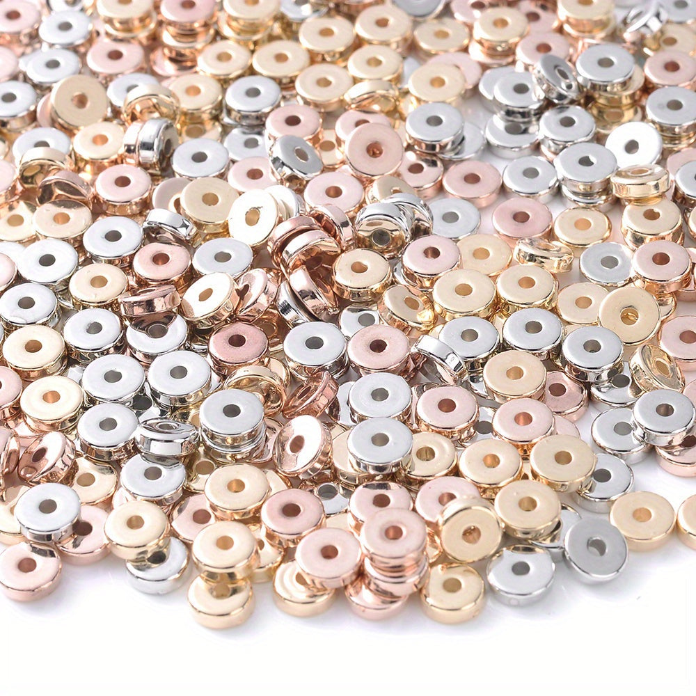 5 mm Electroplated CCB Wheel Spacer Beads