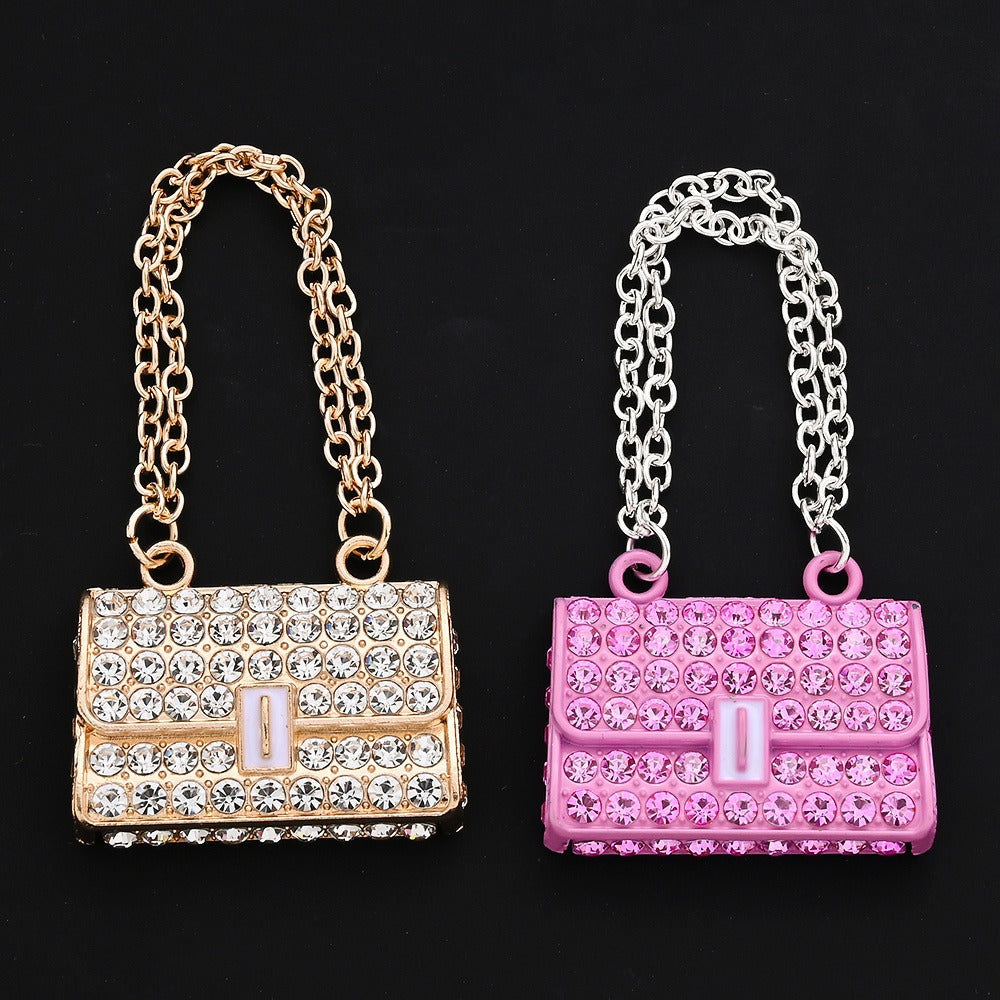 Alloy Rhinestone Bag Charms