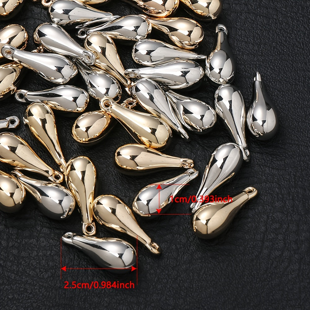Gold & Silver CCB Plastic Pendants