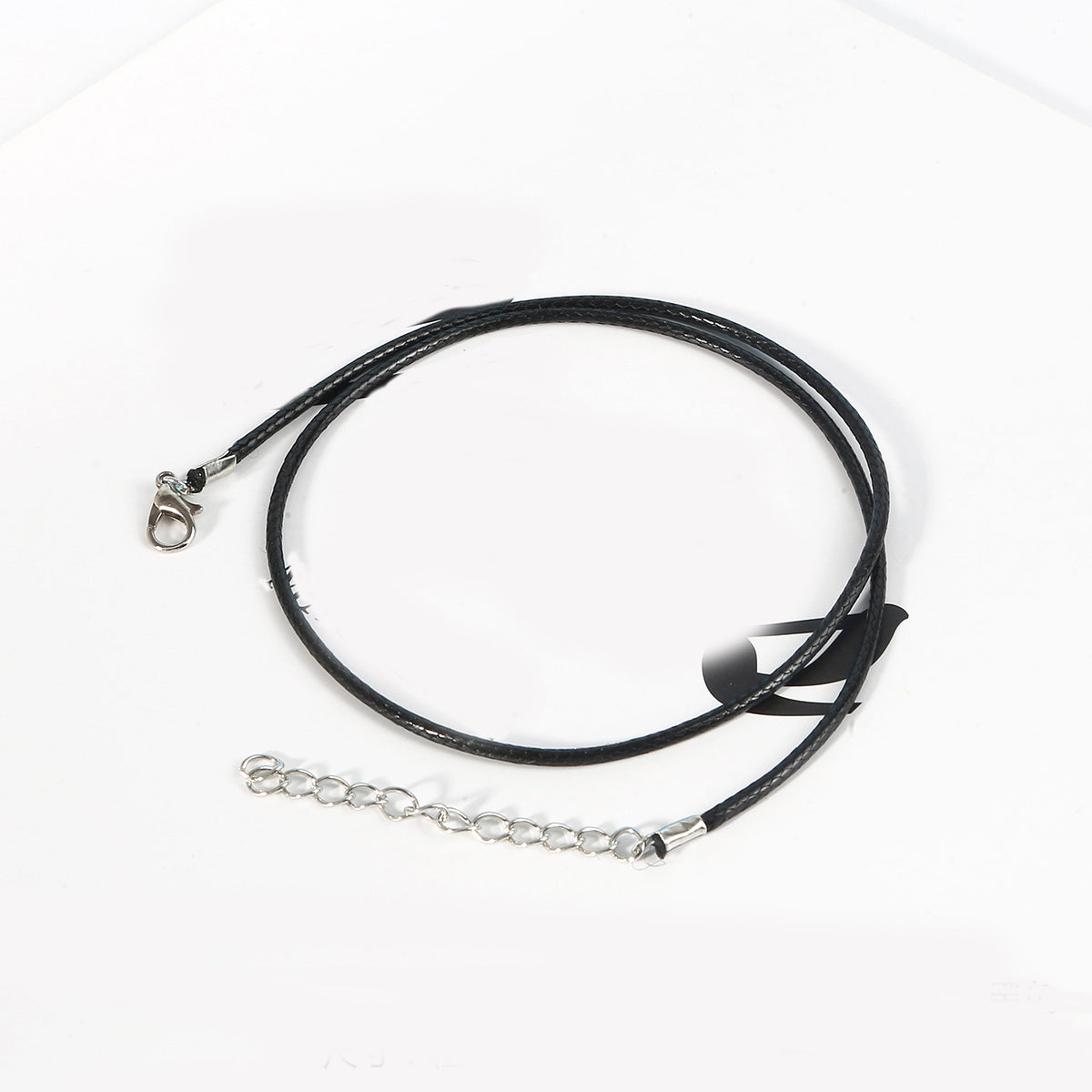 200-Piece Black Leather Jewelry Cord with Clasps