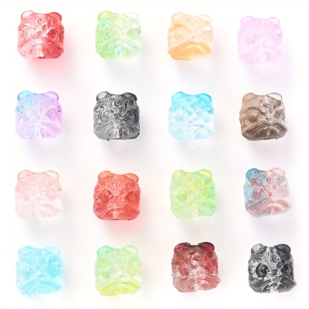 Multi Color Lion Head Acrylic Beads