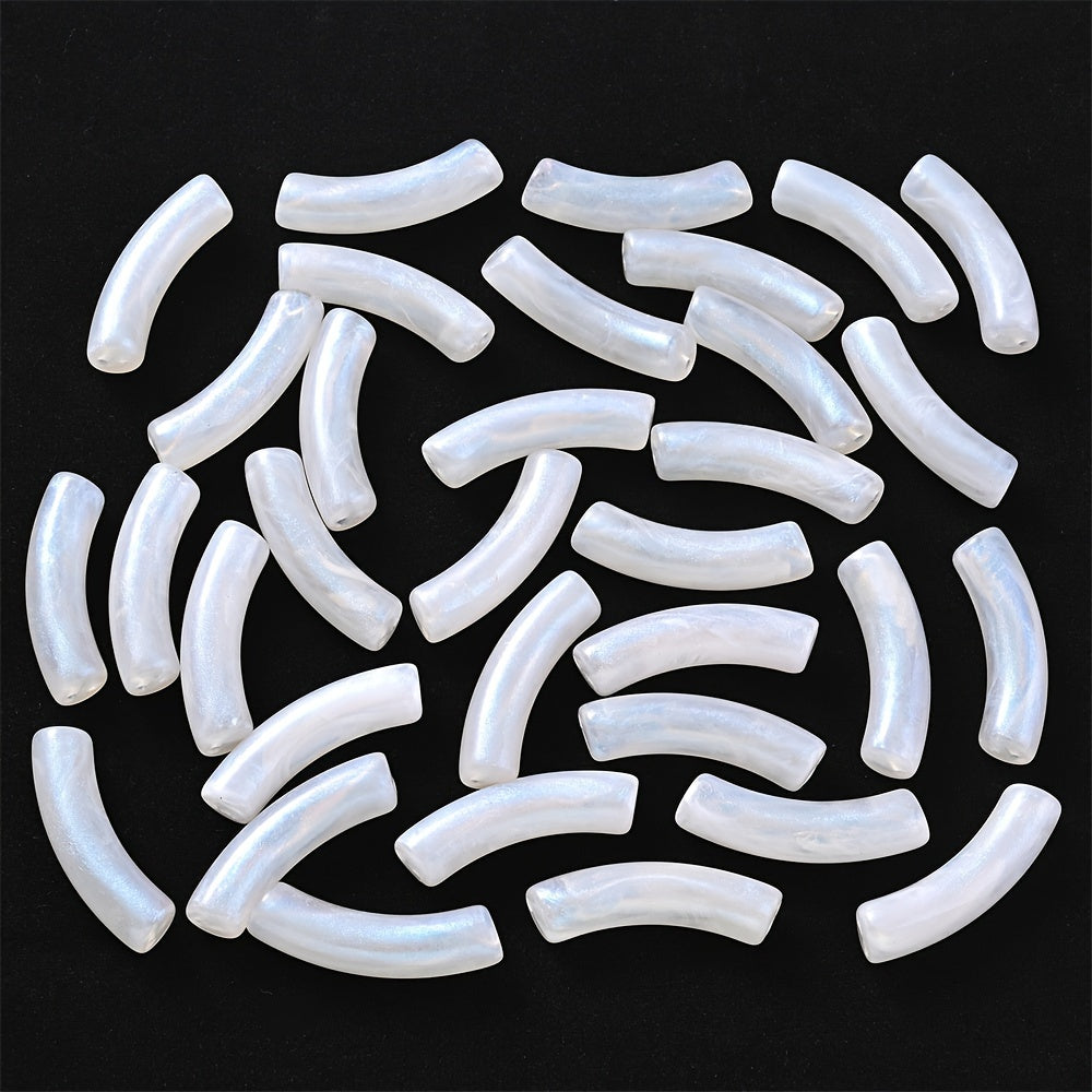 Shiny Elbow Acrylic Beads