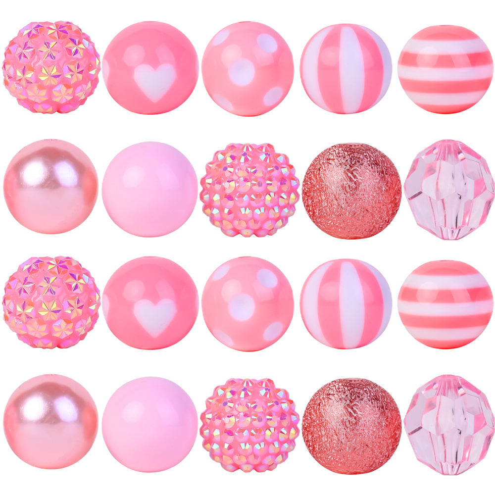 Multicolor 20 mm Thick Acrylic Round Beads