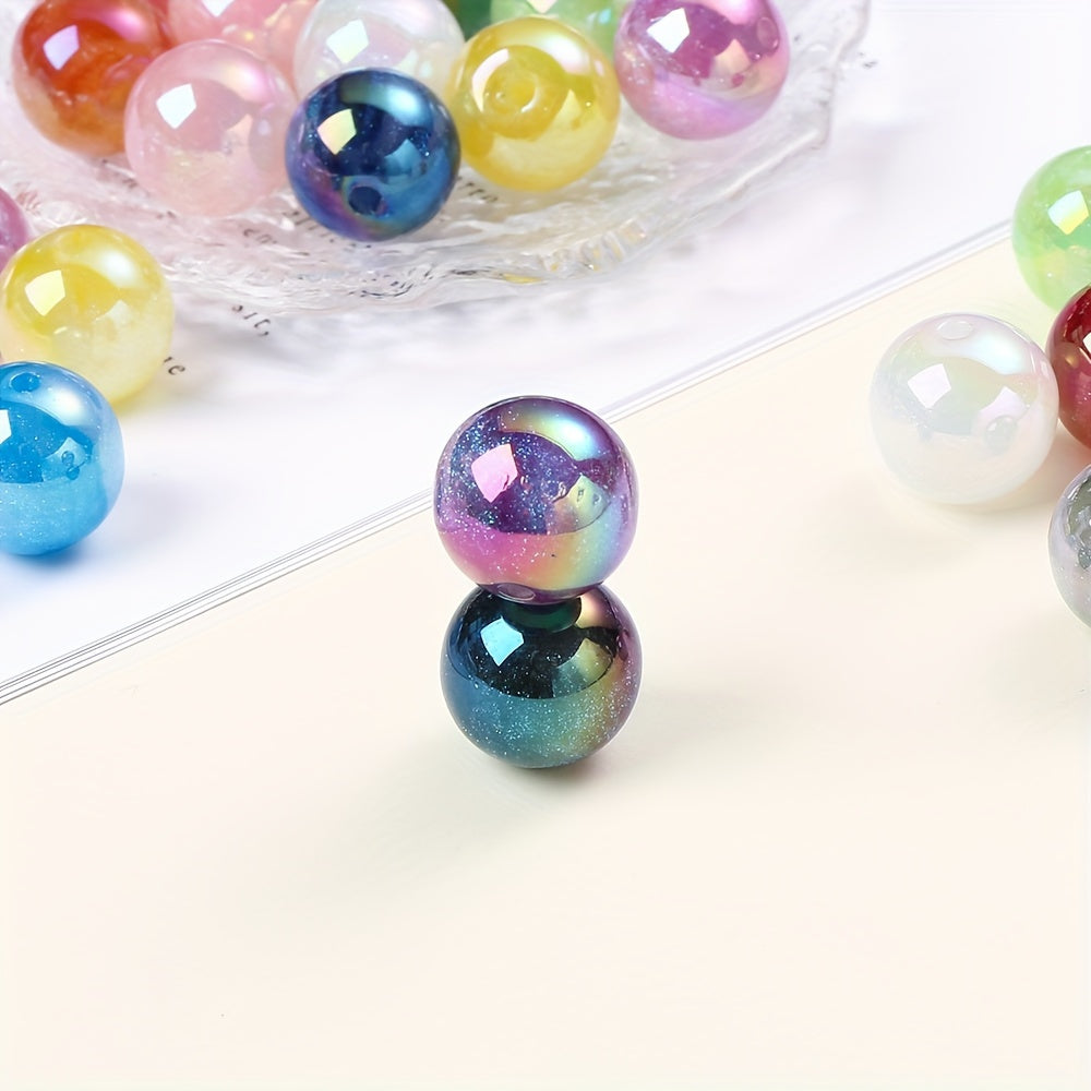 5PCS 16mm Glitter Resin Spacer Bead Set
