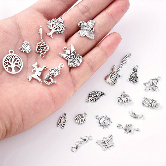 150 g Mixed Silver Charms Set