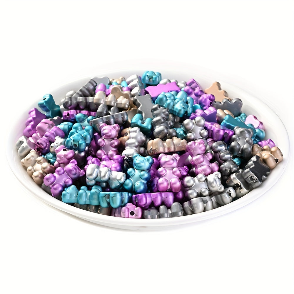 10PCS 18×11mm Bear Acrylic Bead Set