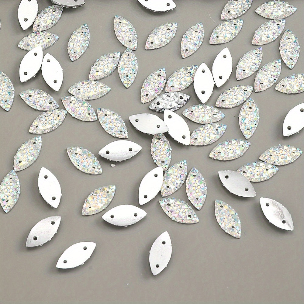 White Oval Double Face Resin Patches