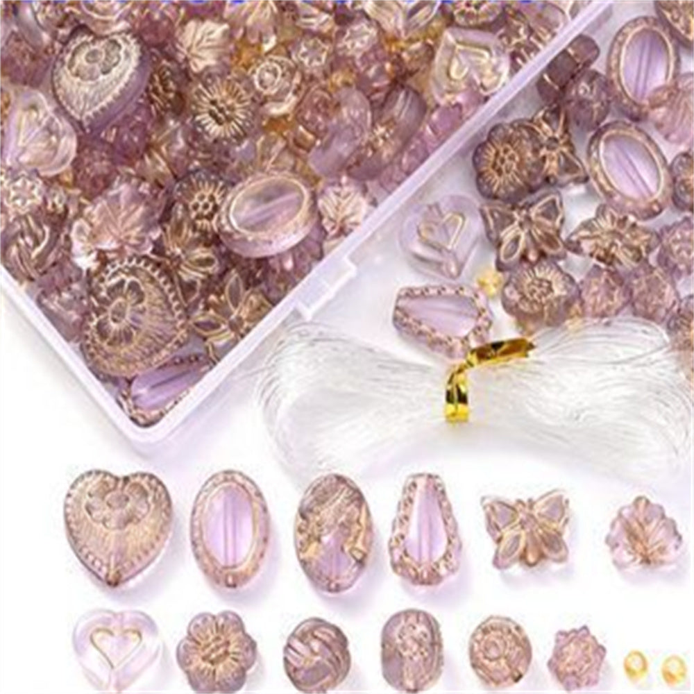 Vintage Floral Acrylic Bead Set