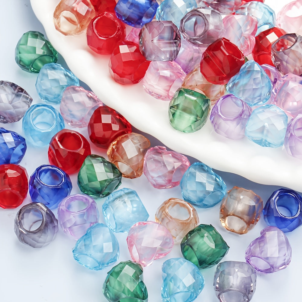 30-Piece 10x11 mm Love Acrylic Large-Hole Beads