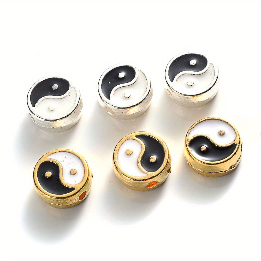 Enamel Tai Chi Yin Yang Beads