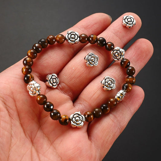 Vintage Five-Petal Flower Spacer Beads
