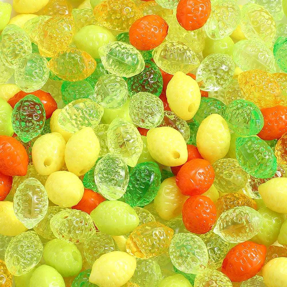 Clear Acrylic Lemon Beads