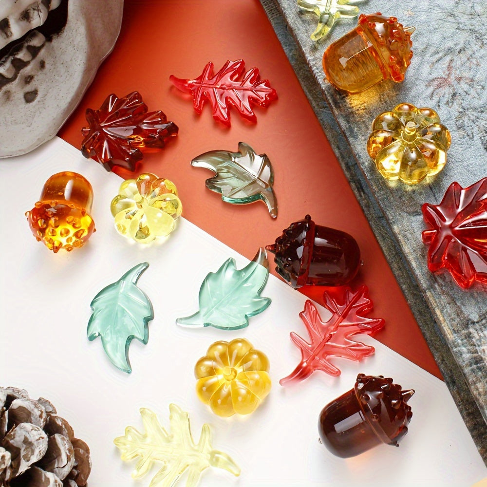 Mixed Maple Leaf Resin Beads