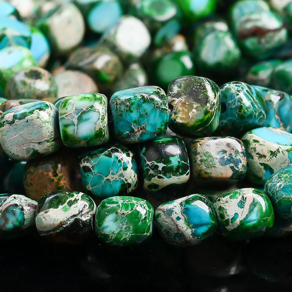 Dark Green Natural Stone Beads
