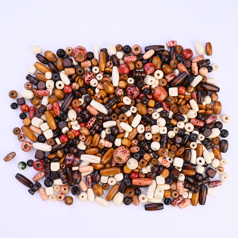 Vintage Wooden Beads Set