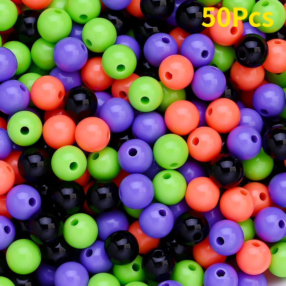 Halloween Acrylic Round Beads
