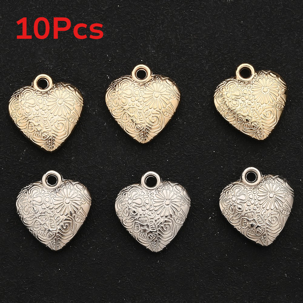 10PCS Gold & Silver CCB Love Pendant Set