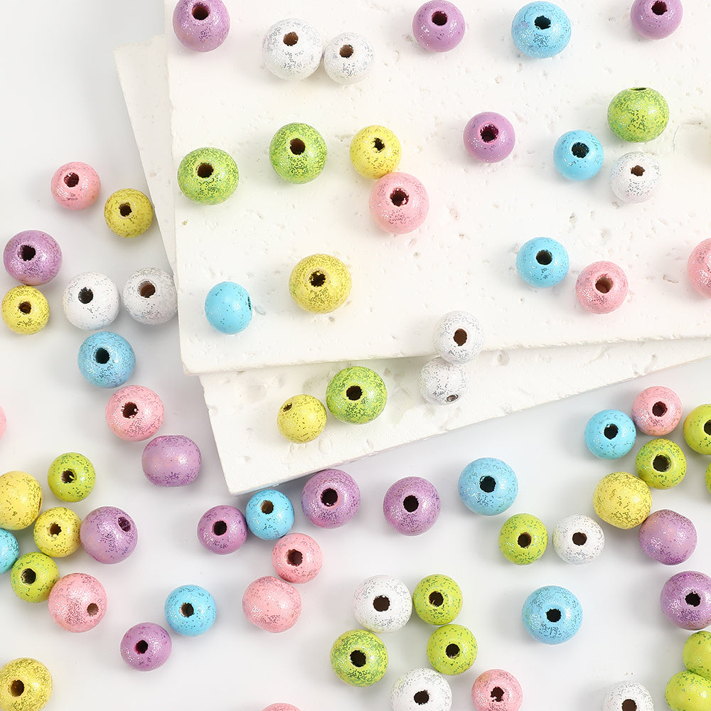 Sequined Abacus Wooden Beads