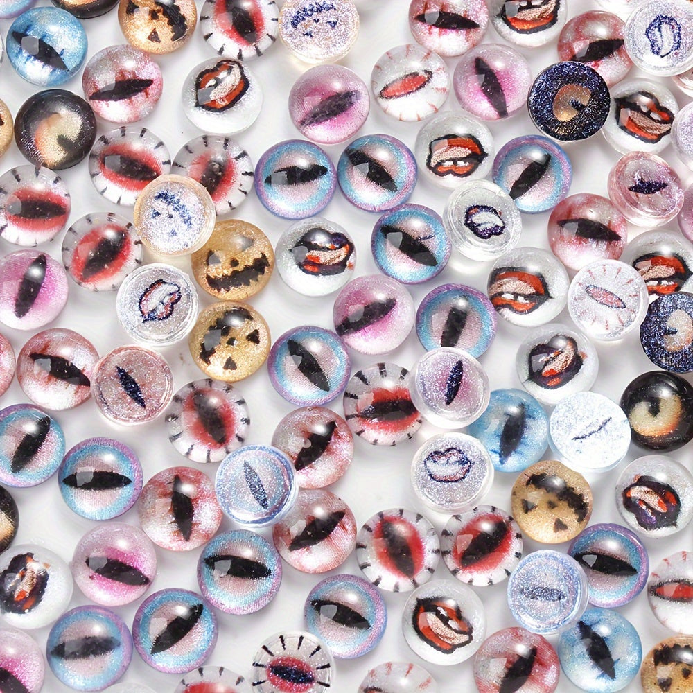 20PCS 8mm Eye Pattern Acrylic Spacer Beads