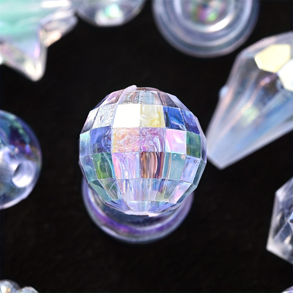 Irregular AB Translucent Acrylic Beads