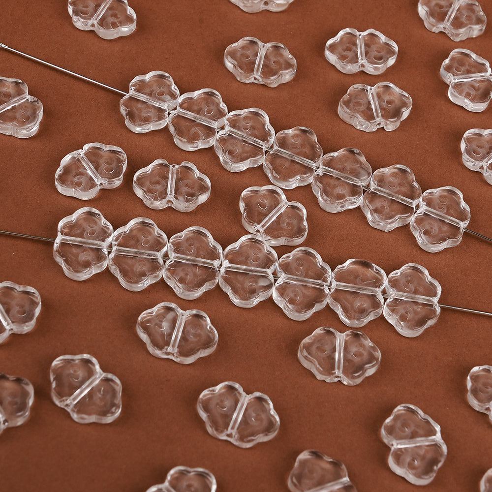 Transparent Cloud Glass Beads
