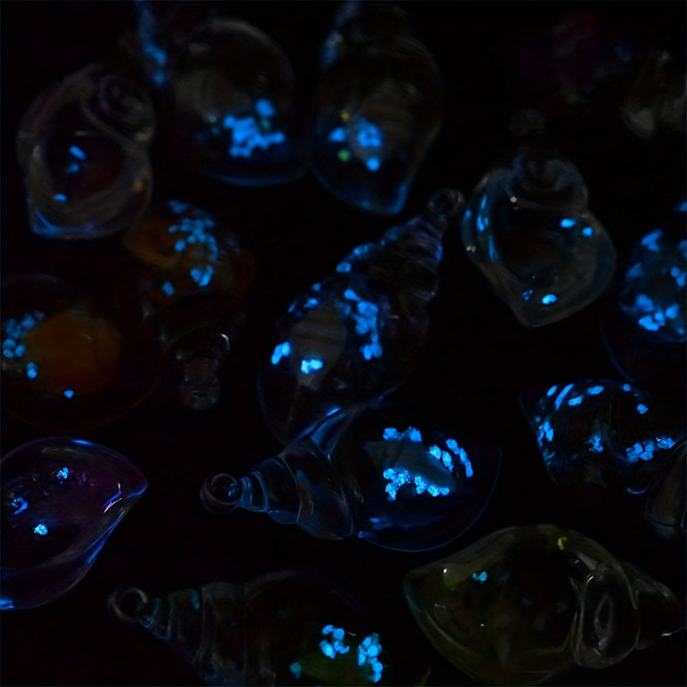 Luminous Transparent Conch Resin Pendants