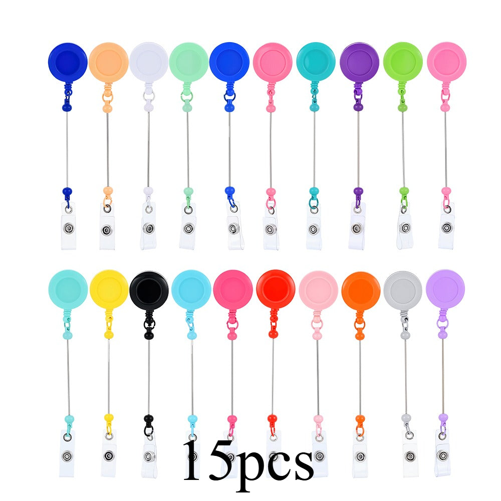 Beadable Retractable Badge Reel Clips