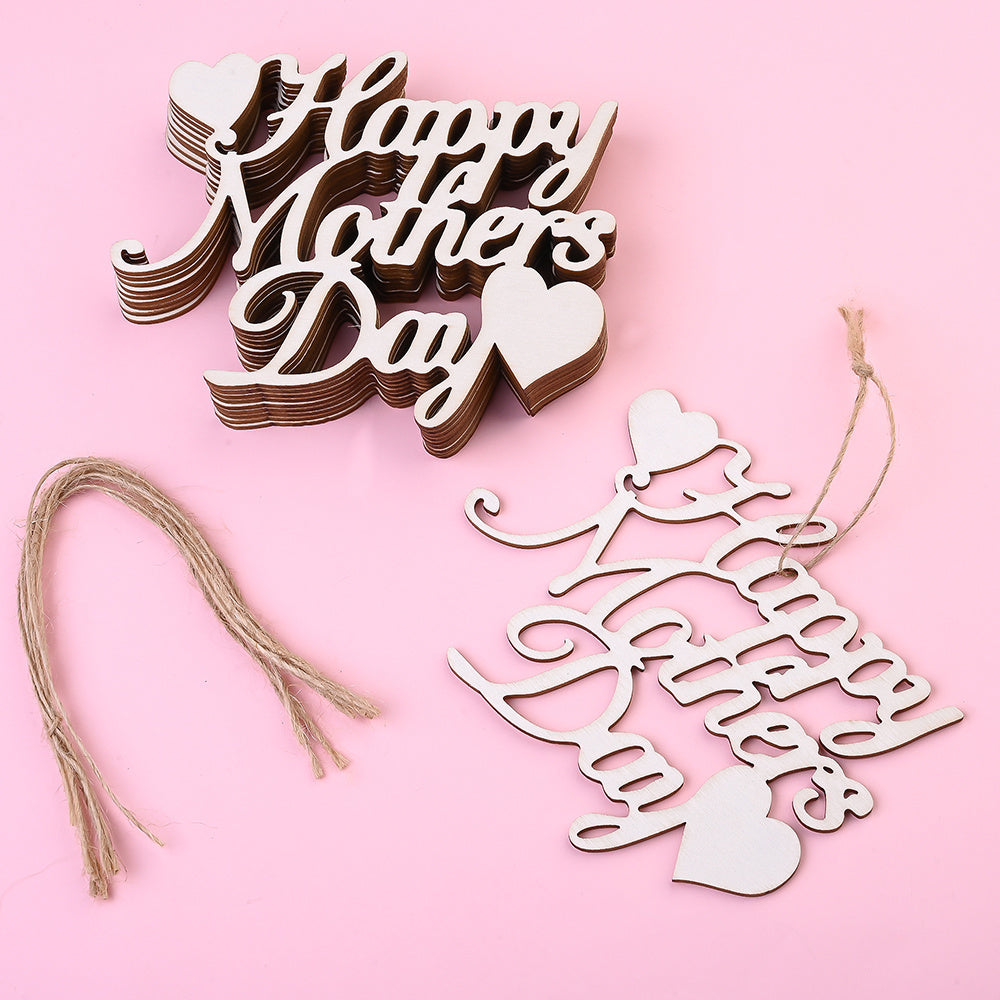 10-Piece Mother's Day Blank Wooden Sign Set