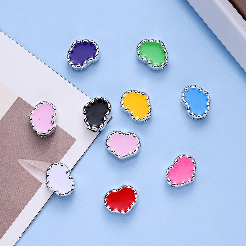 Stroke Heart Plastic Beads