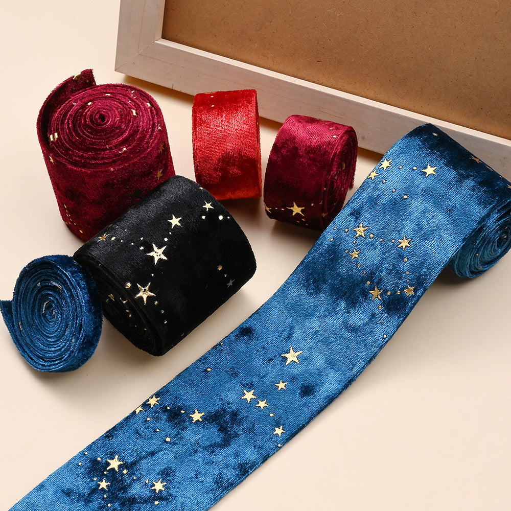 Double Velvet Star Ribbon