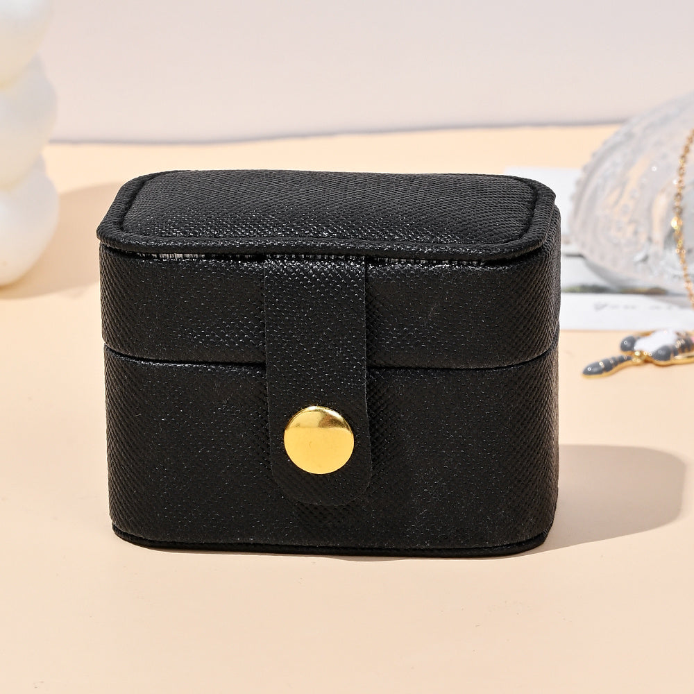 6.5x5x4 cm Portable Faux Leather Jewelry Storage Box