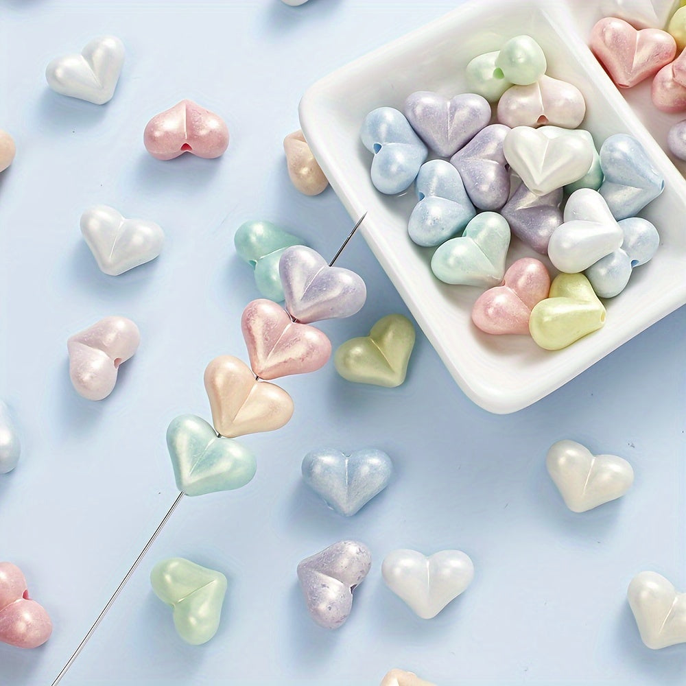 Macaron Heart Acrylic Beads