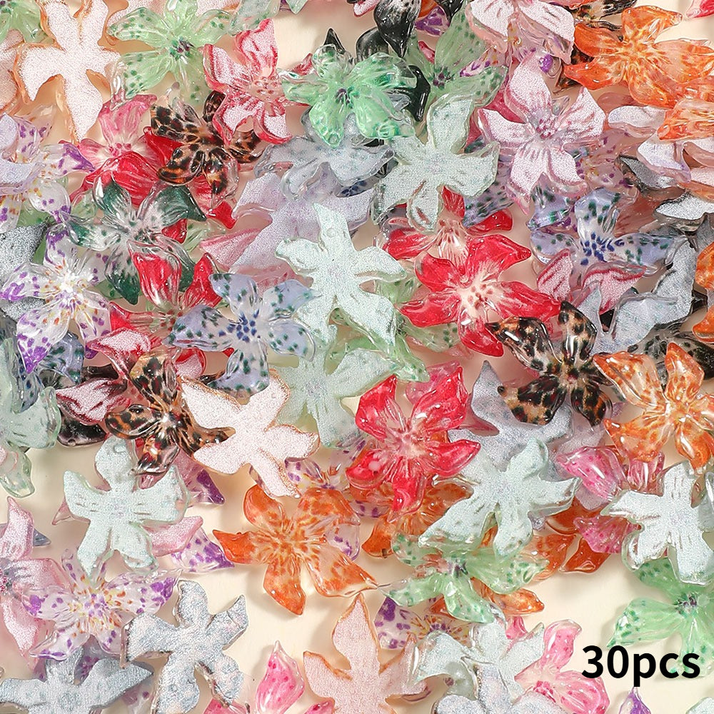 3D Resin Flower Flat Back Beads