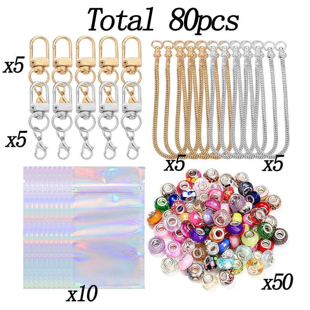 Beadable Chain Keychain Set