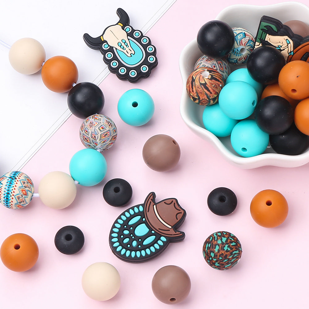 Denim Series Silicone Beads