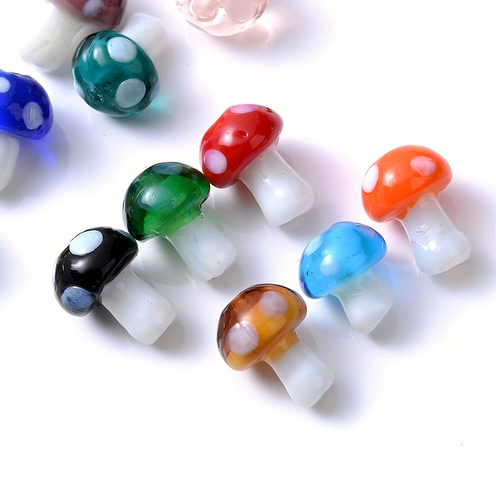 Mushroom Glass Beads