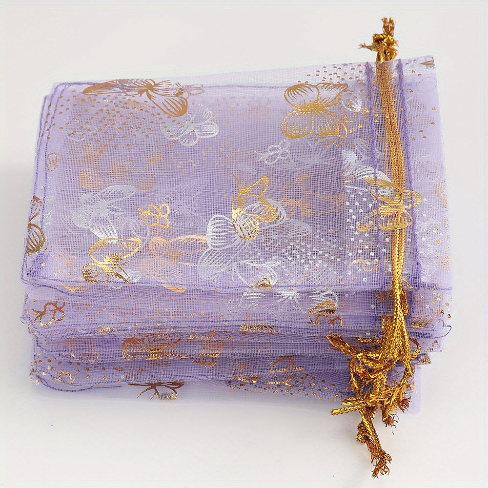 Butterfly Drawstring Gift Bags