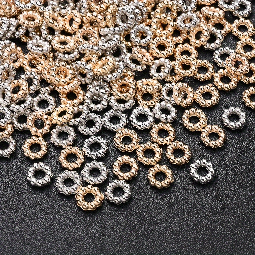 8 mm Snowflake CCB Spacer Beads
