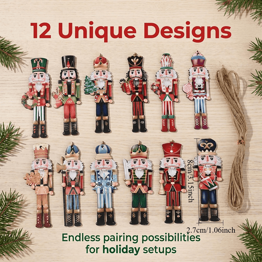 Wooden Nutcracker Christmas Hanging Ornaments