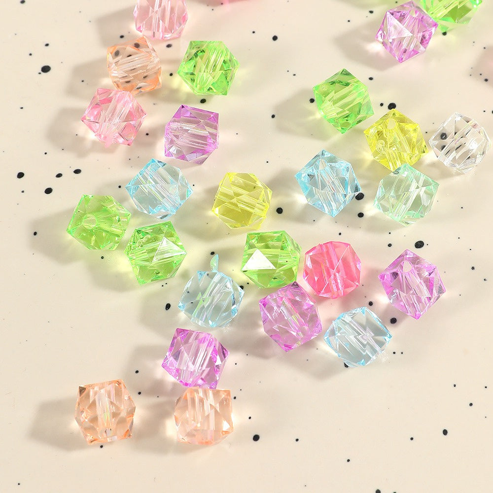 Clear Square Acrylic Beads