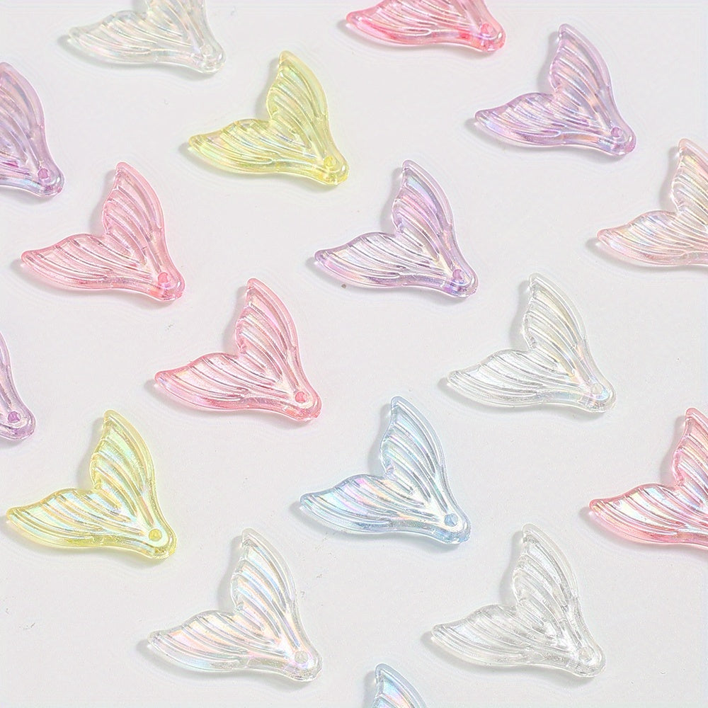 Clear Shiny Fishtail Acrylic Pendants