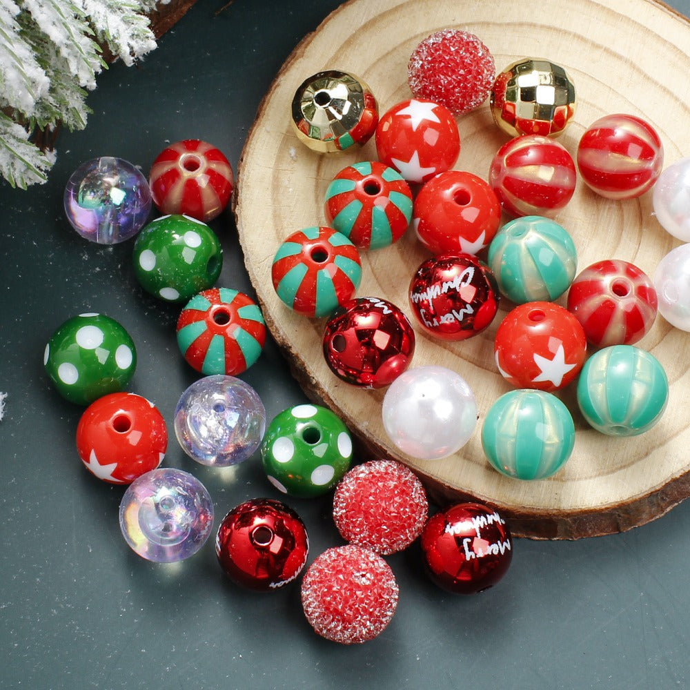 Mixed Pattern Acrylic Beads