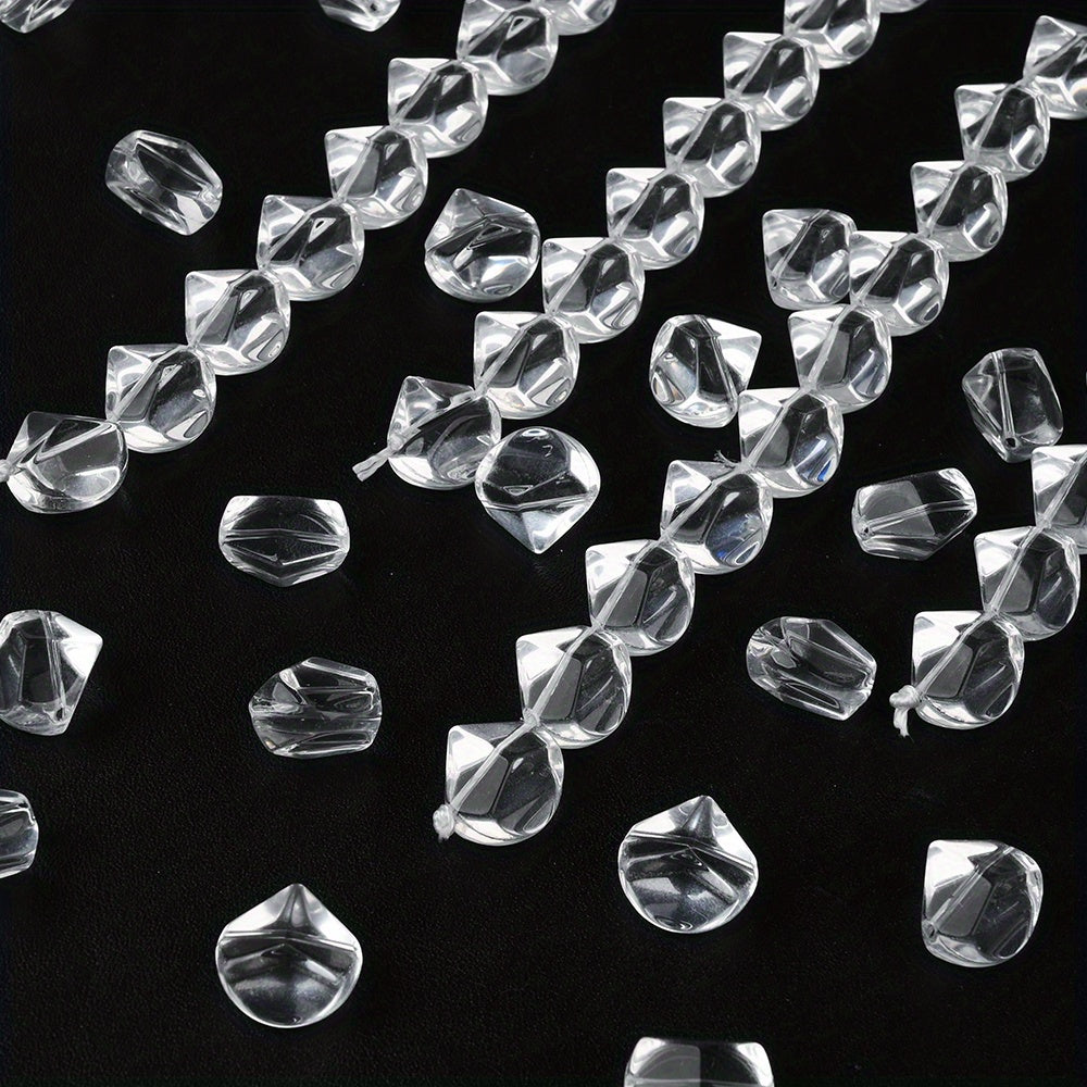 Transparent Crystal Faceted Glass Beads