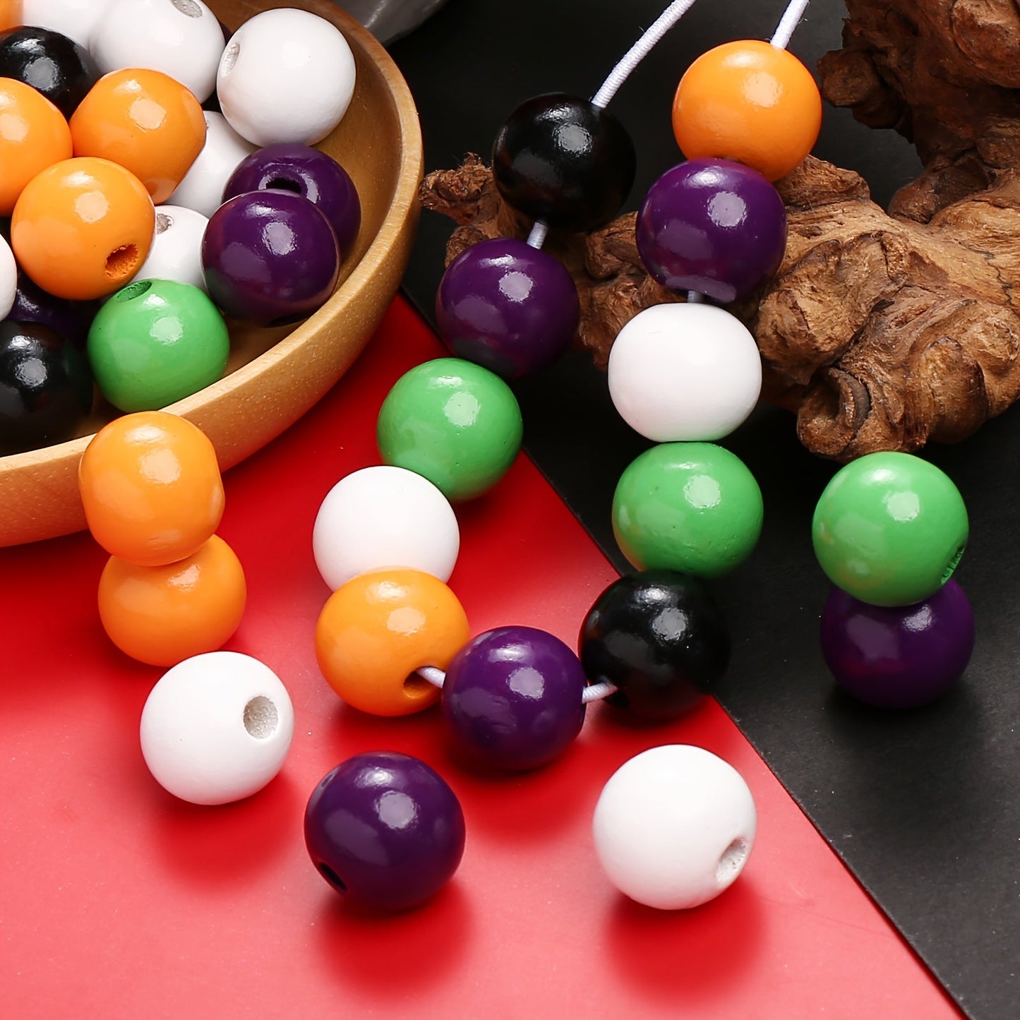 Halloween Wooden Large Hole Beads