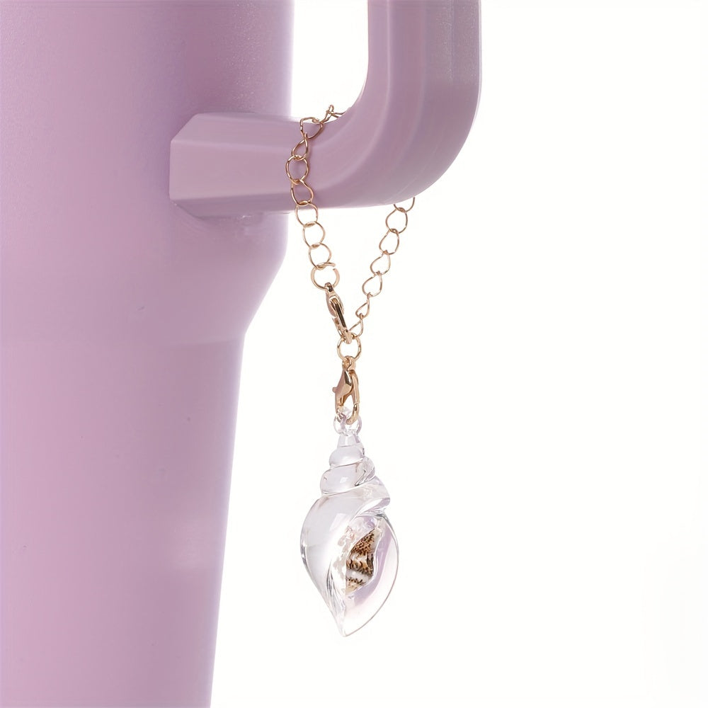 1PC Luminous Resin Conch Pendant