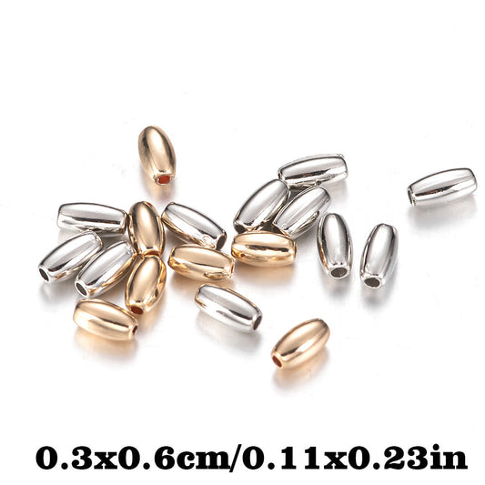 100pcs Oval Seed Spacer Beads Rice Beads