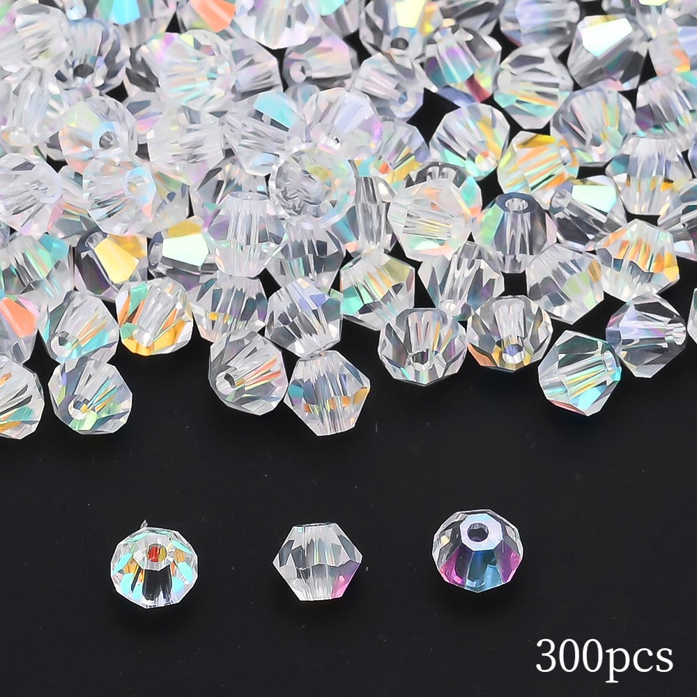 3/4 mm AB Glass Rhombus Beads